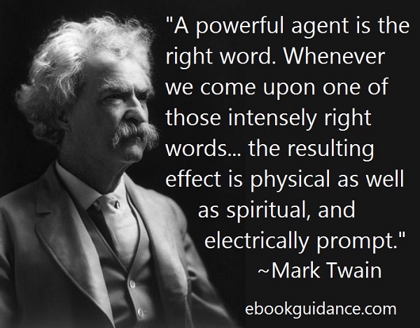 Right words Mark Twain