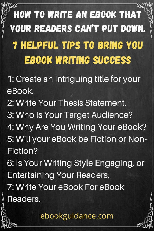 Write eBooks Your readers will love tips
